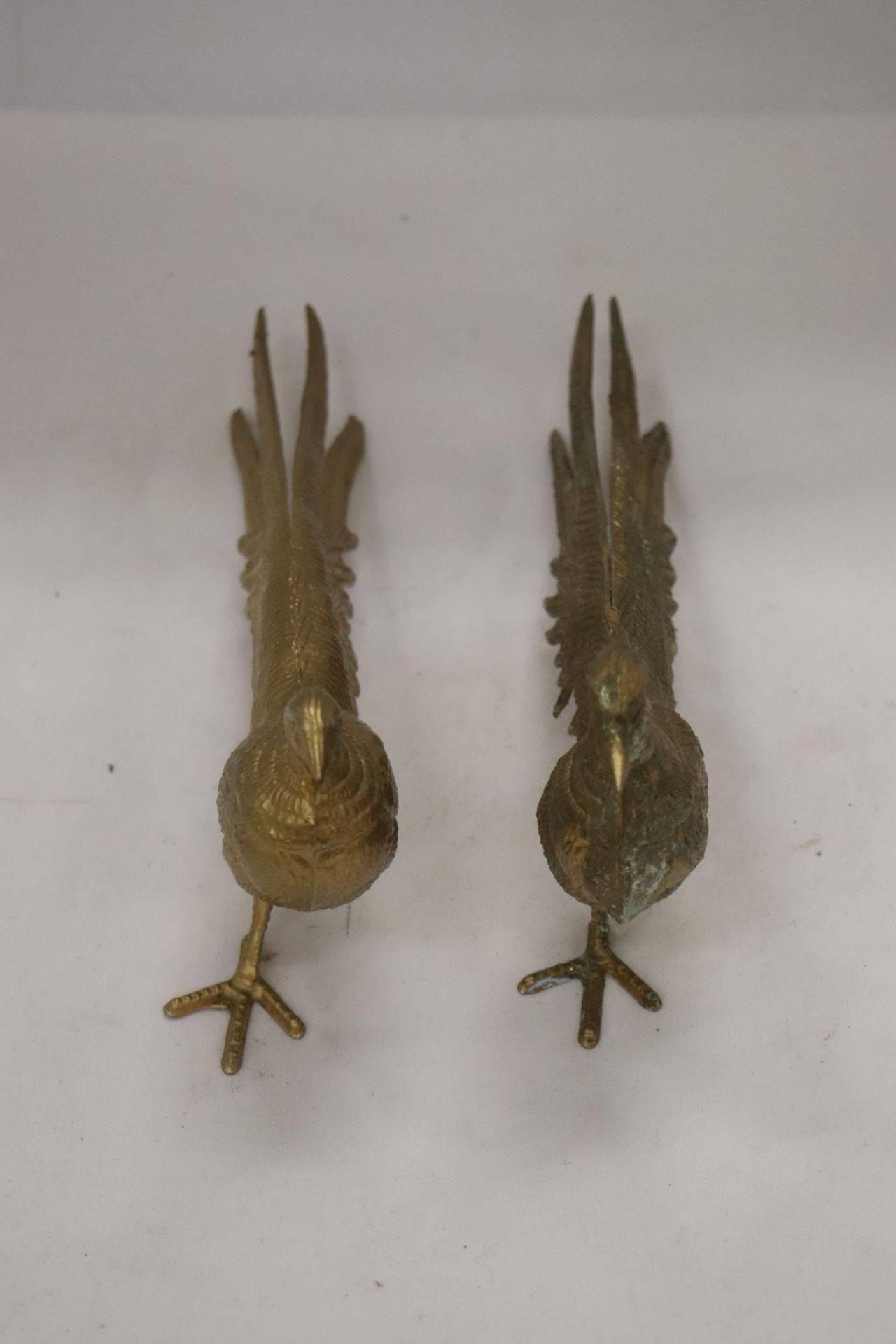 A PAIR OF COCK AND HEN PHEASANTS, HEIGHT 12CM, LENGTH 28CM - Image 2 of 5