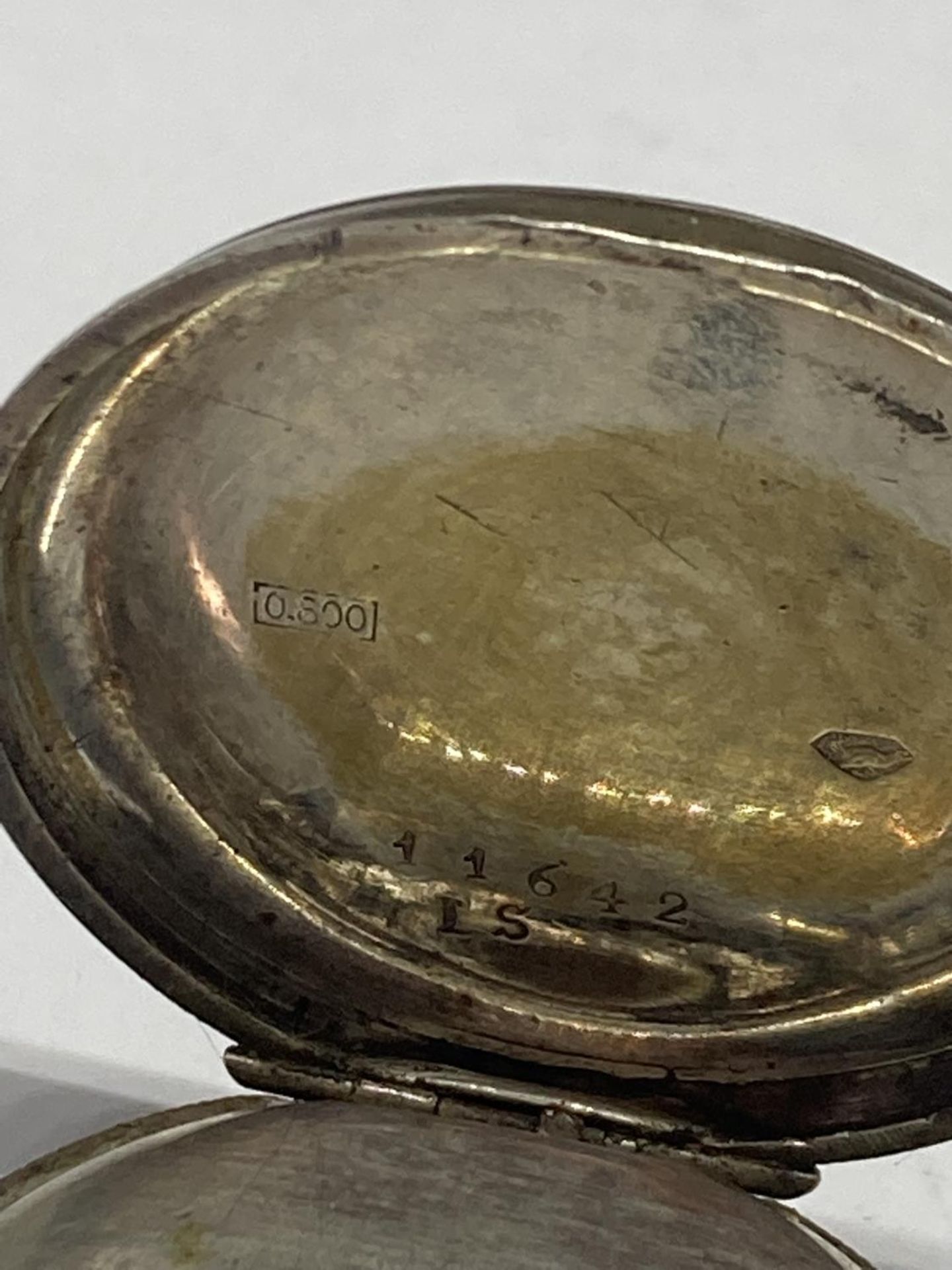 A SILVER FOB WATCH - Image 4 of 4