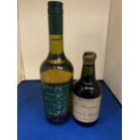 TWO BOTTLES TO INCLUDE A FINE CHAMPAGNE RESERVE 1865 AND A FINE CALVADOS