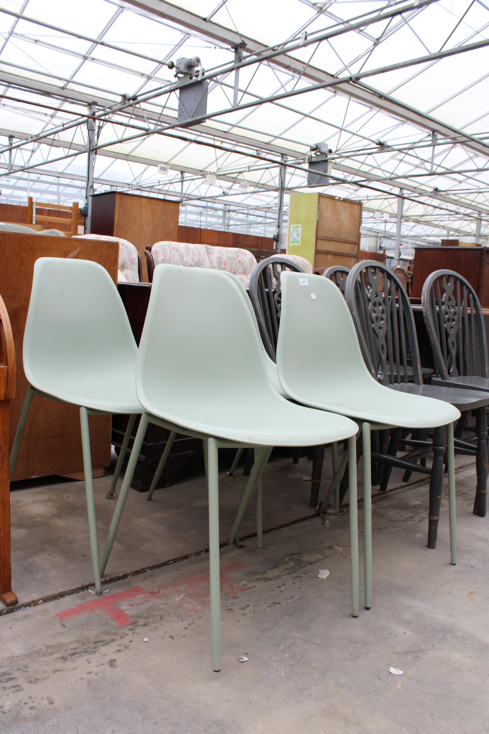 FOUR MODERN PLASTIC DINING CHAIRS - Image 2 of 2