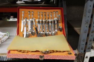 A BOXED VINTAGE SET OF SUPER INOX CUTLERY