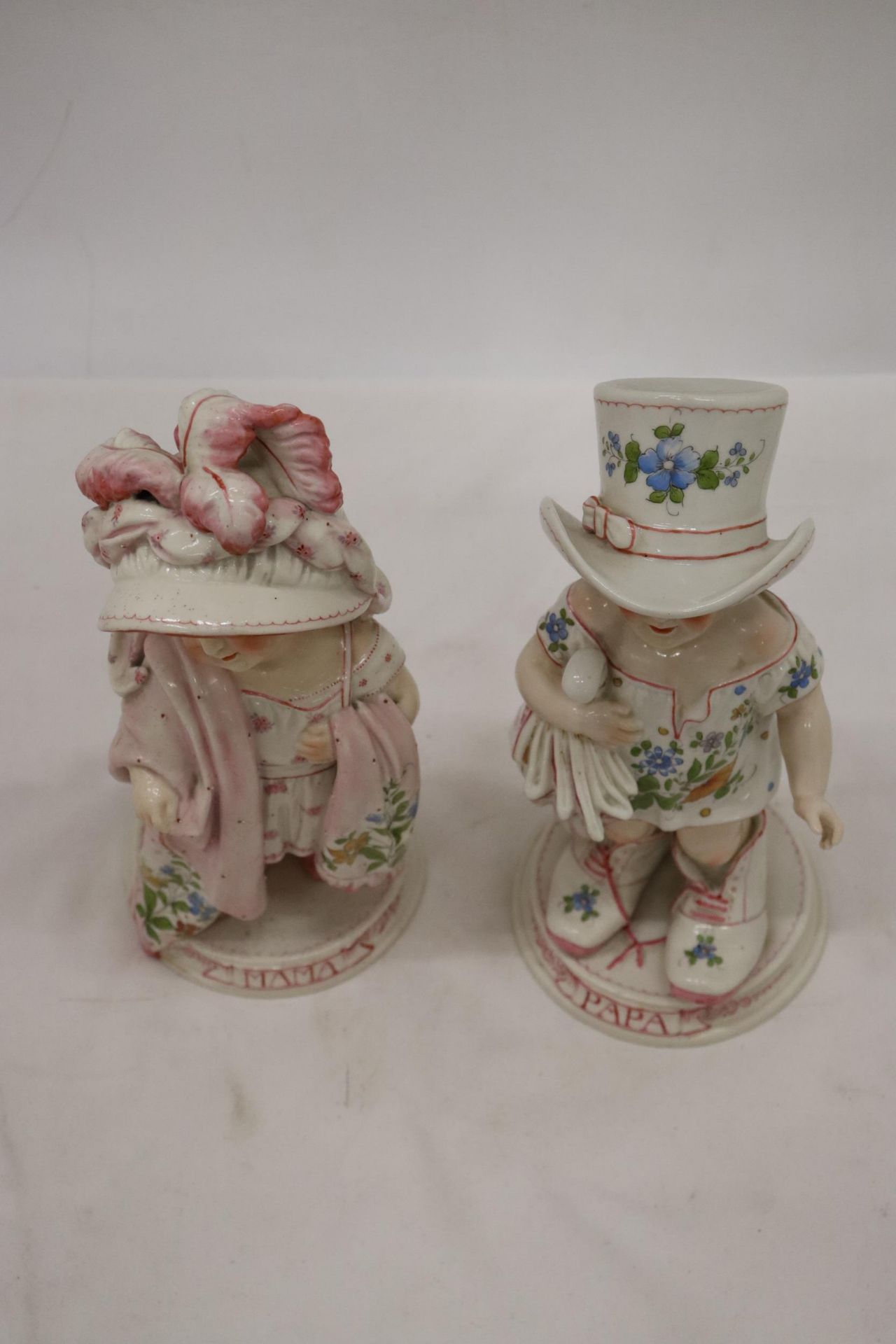 A PAIR OF ANTIQUE ORIGINAL GERMAN PORCELAIN FIGURES, 'MAMA' AND 'PAPA', GOOD COLOURS, HEIGHT - Image 8 of 8