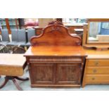 A VICTORIAN MAHOGANY TWO DOOR CHIFFONIER