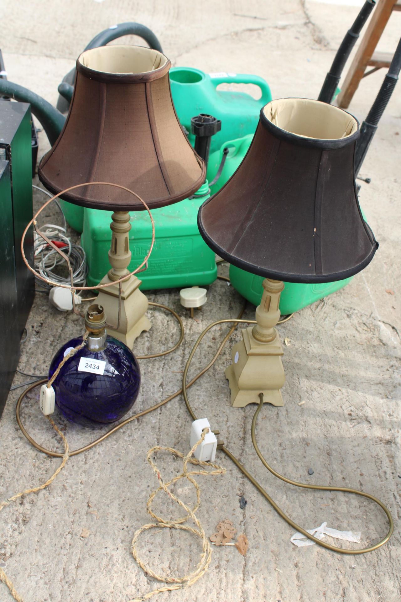 THREE TABLE LAMPS