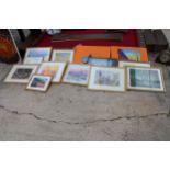 A LARGE ASSORTMENT OF FRAMED AND UNFRAMED PICTURES AND PRINTS