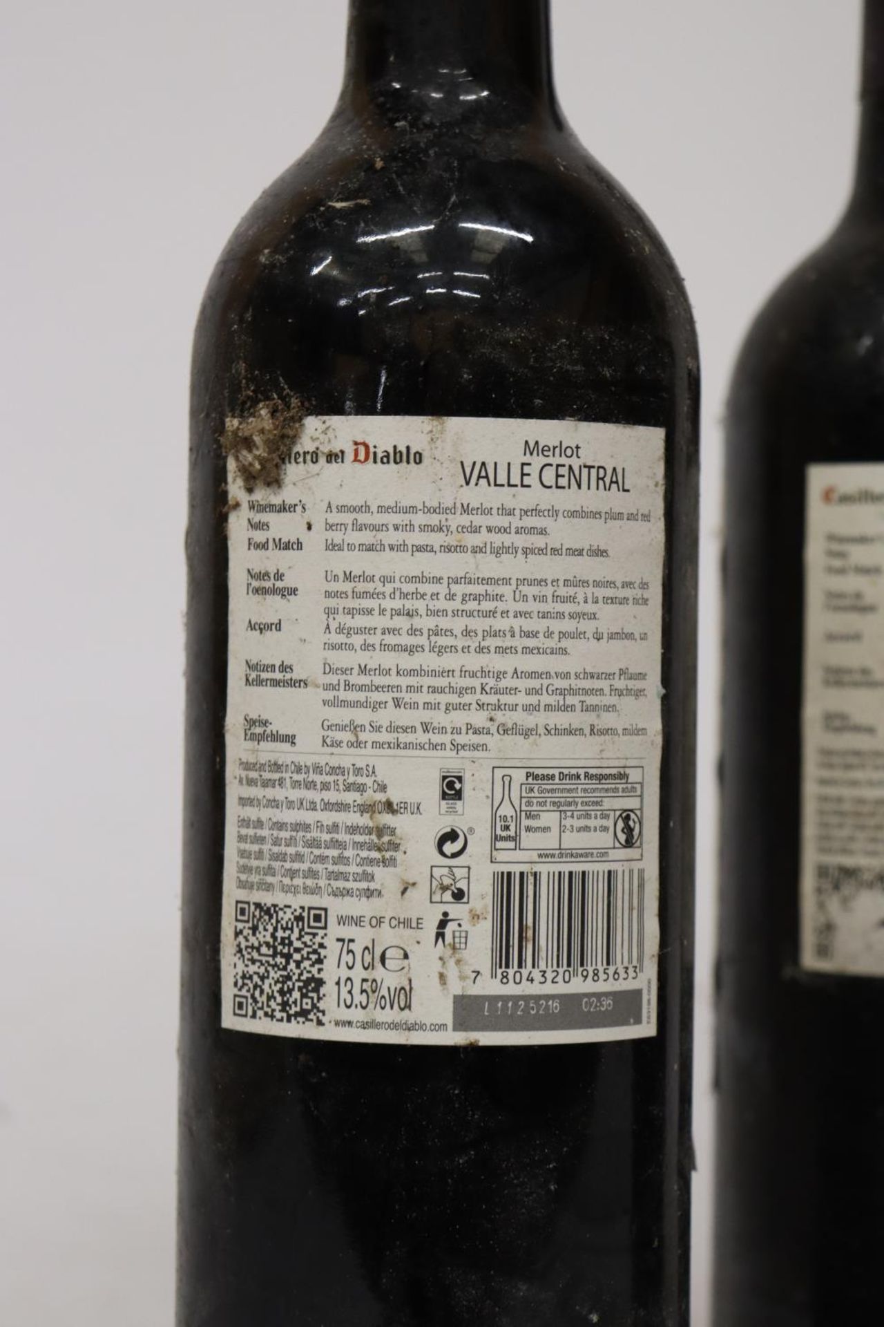 THREE BOTTLES OF RESERVA CASILLERO DEL DIABLO MERLOT RED WINE - Image 4 of 4