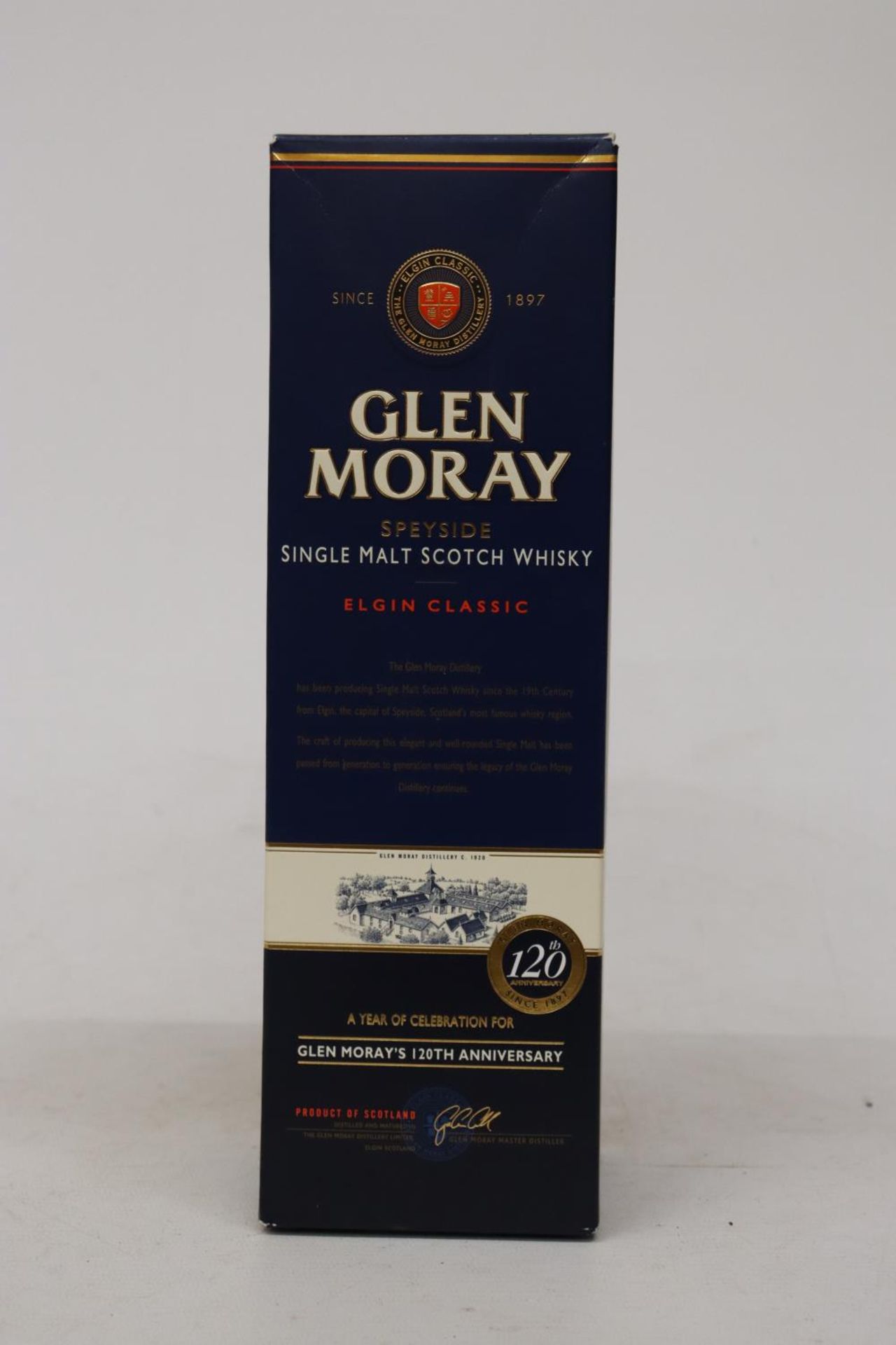 A BOTTLE OF GLEN MORAY SPEYSIDE ELGIN CLASSIC WHISKY, BOXED - Bild 5 aus 7