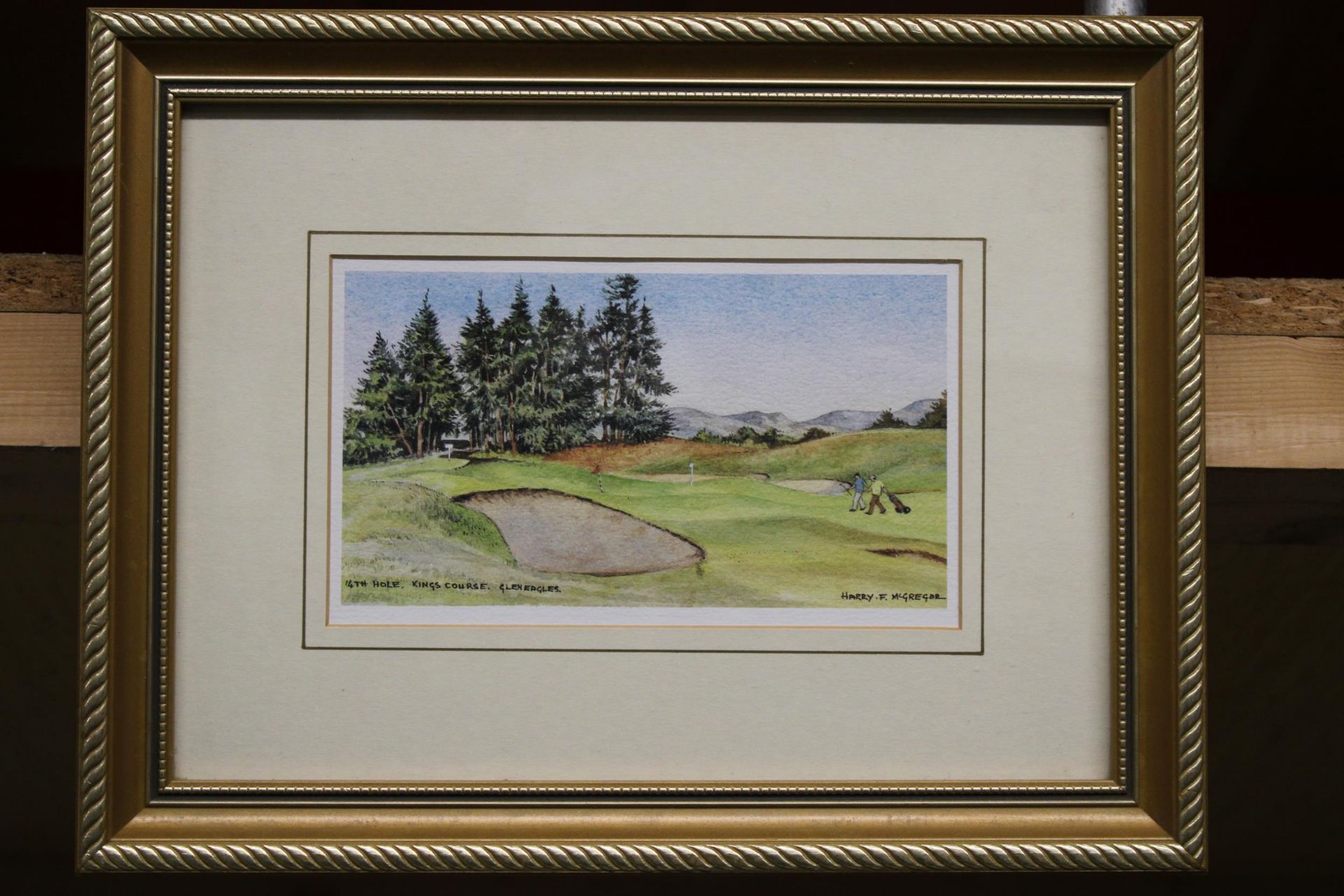 THREE FRAMED PRINTS OF GOLF COURSES TO INCLUDE, GLENEAGLES, ROYAL TROON AND MUIRFIELD - Image 4 of 6
