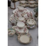 A ROYAL KENT, FLORAL, CHINA TEASET TO INCLUDE A CAKE PLATE, CREAM JUG, SUGAR BOWL, CUPS, SAUCERS AND