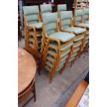 TWENTY FOUR MODERN BENTWOOD STACKING CHAIRS