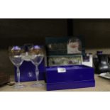 A COLLECTION OF BOXED CUTGLASS TO INCLUDE DAVINCI CRYSTAL AND ROYAL DOULTON