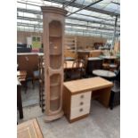 A BOW FRONTED LIMED CORNER UNIT 18" WIDE