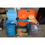 AN ASSORTMENT OF CAMPING ITEMS TO INCLUDE FOLDING CHAIRS, A TENT AND AN AIR BED ETC