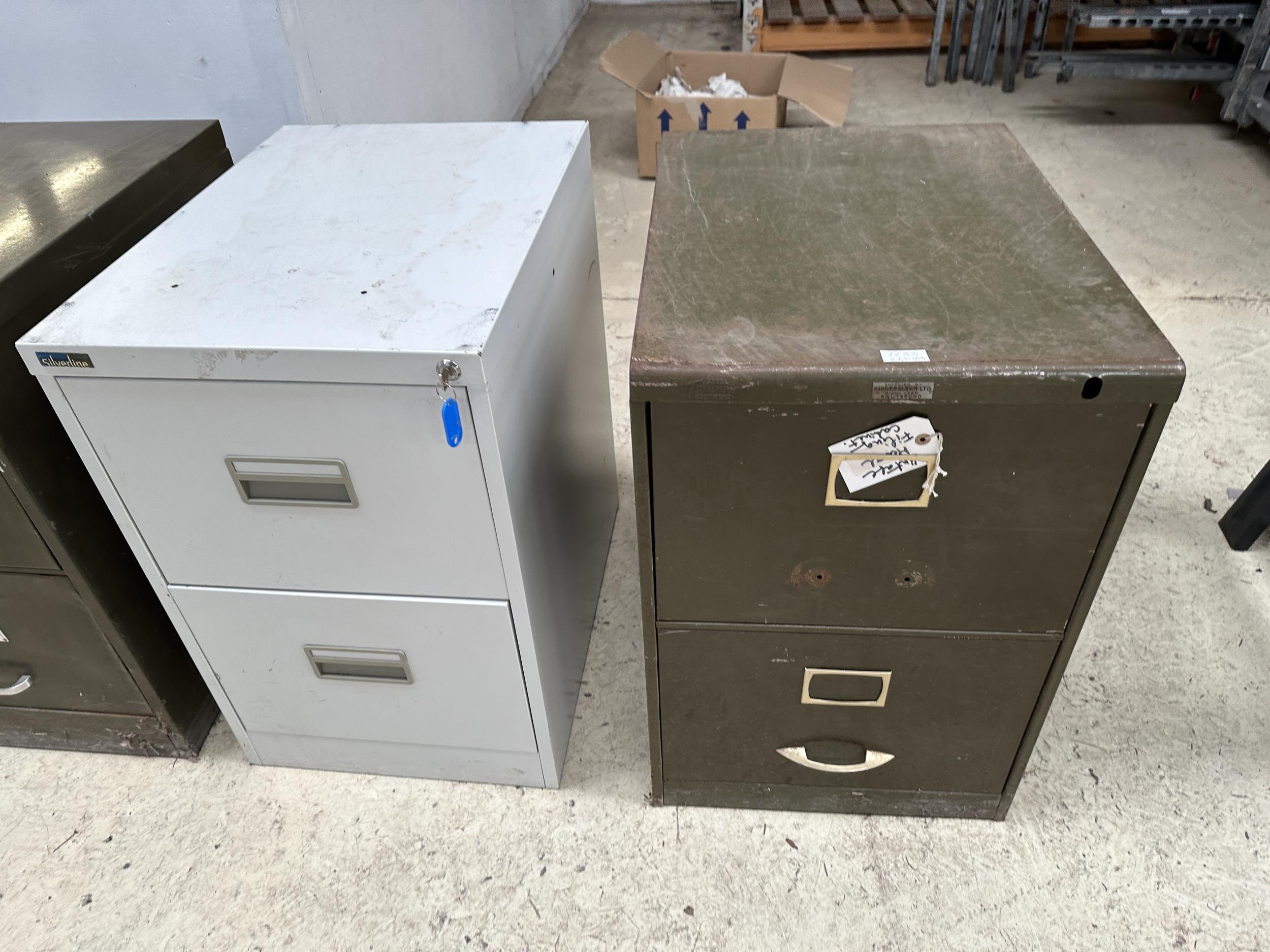 FOUR VARIOUS TWO DRAWER FILING CABINETS - Image 2 of 4