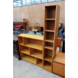 TWO OPEN STORAGE SHELVES 36" AND 11" WIDE