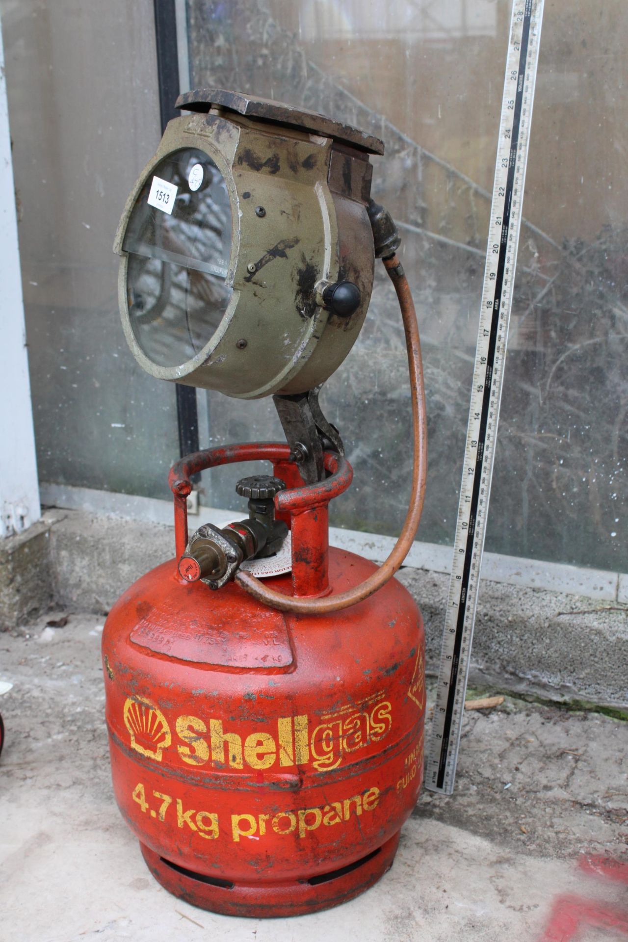 A VINTAGE BULLFINCH LIGHT WITH SHELL GAS BOTTLE - Image 3 of 7