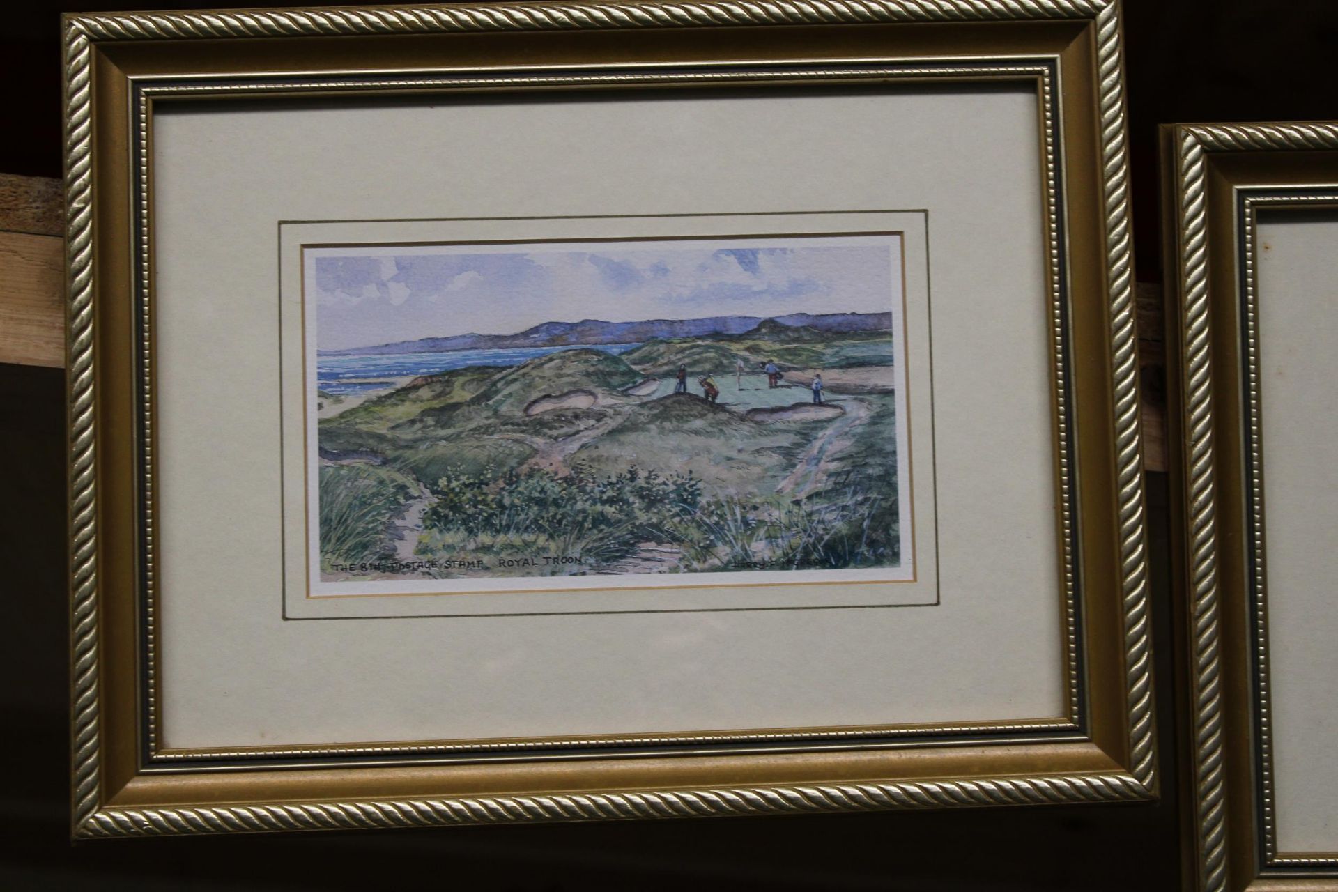 THREE FRAMED PRINTS OF GOLF COURSES TO INCLUDE, GLENEAGLES, ROYAL TROON AND MUIRFIELD - Bild 3 aus 6