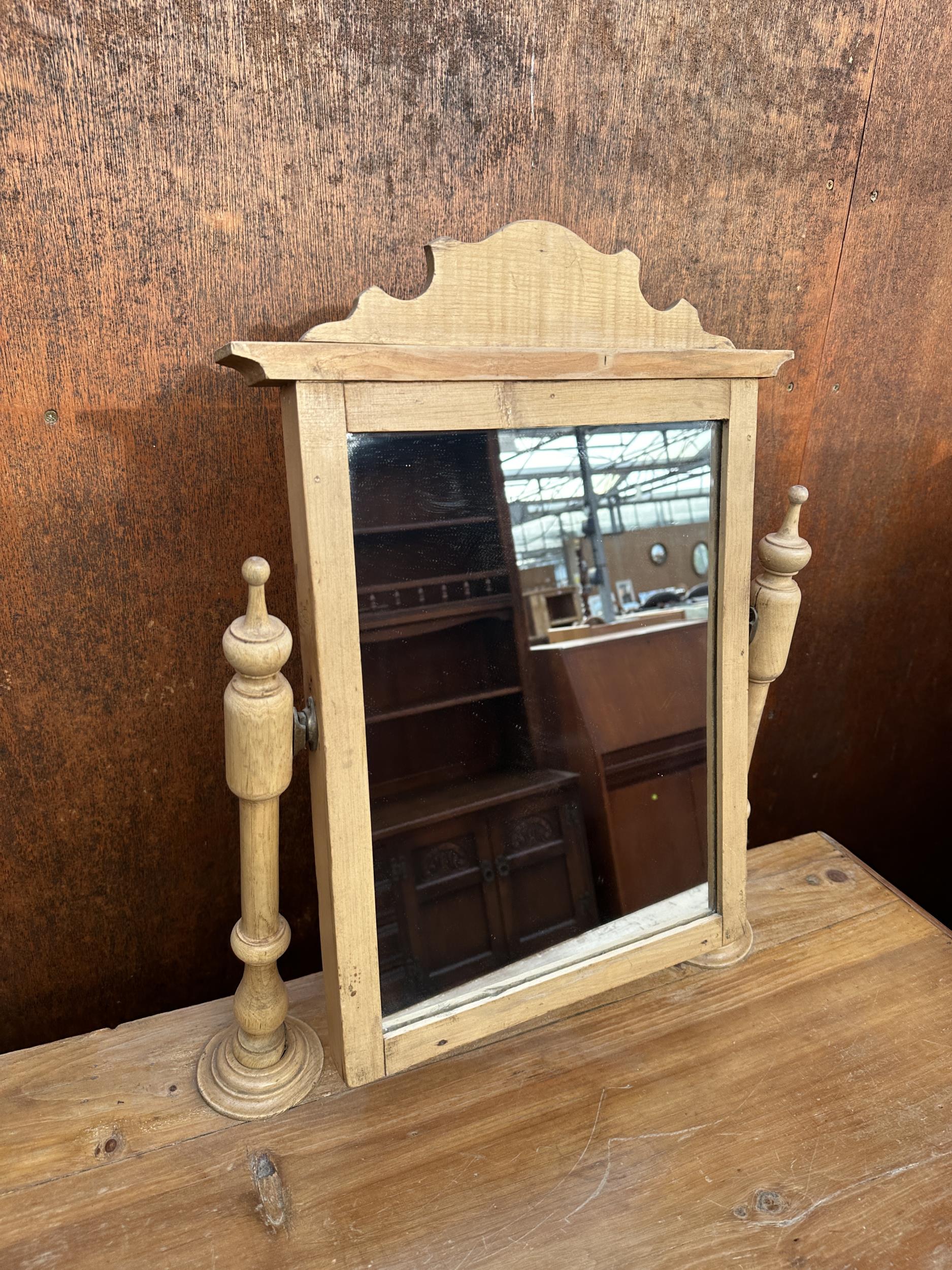 A VICTORIAN PINE DRESSING CHEST OF TWO SHORT AND TWO LONG DRAWERS, 36" WIDE - Image 2 of 4