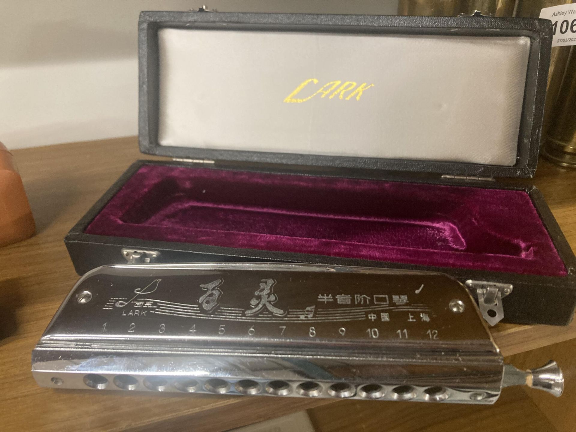 TWO HARMONICAS TO INCLUDE A HOHNER SPECIAL 20 AND A LARK CHROMATIC HARMONICA - Image 3 of 3