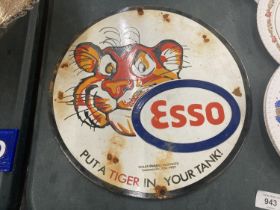 AN ENAMEL ESSO SIGN