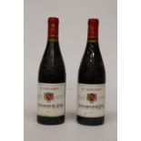 TWO BOTTLES OF H. VALRASQUE CHATEAUNEUF-DU-PAPE 2014 RED WINE