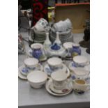 A MIXED COLLECTION OF TEAWARE TO INCLUDE ROYAL VALE, CROWN MING, ETERNAL BEAU, ETC, CUPS, SAUCERS,