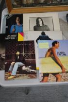 SEVEN JAMES TAYLOR LP RECORD PLUS TWO JAMES TAYLOR PROGRAMMES, ONE SIGNED