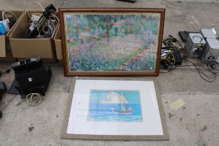 TWO LARGE FRAMED PRINTS