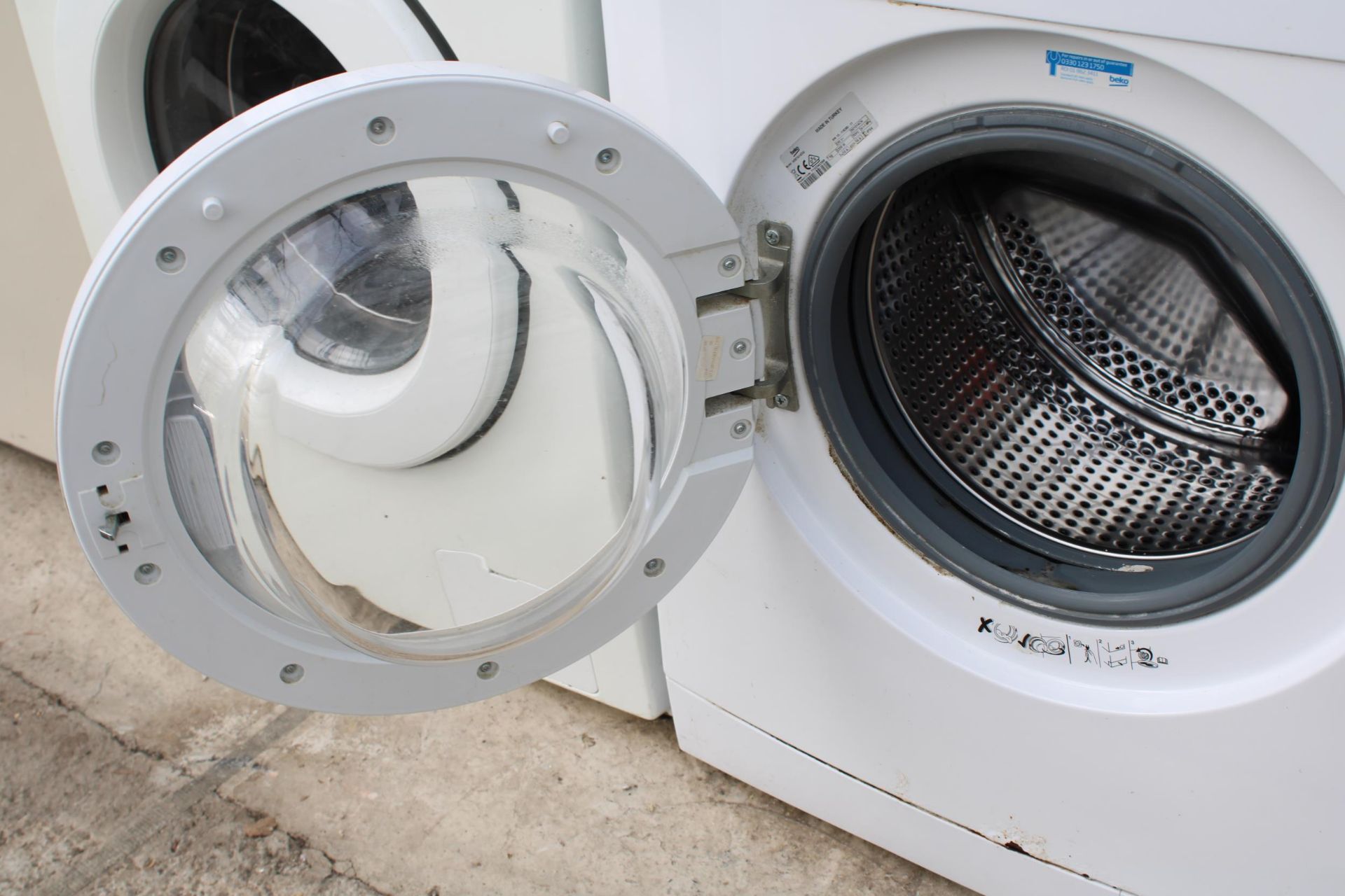 A WHITE BEKO 7KG WASHING MACHINE - Image 3 of 3