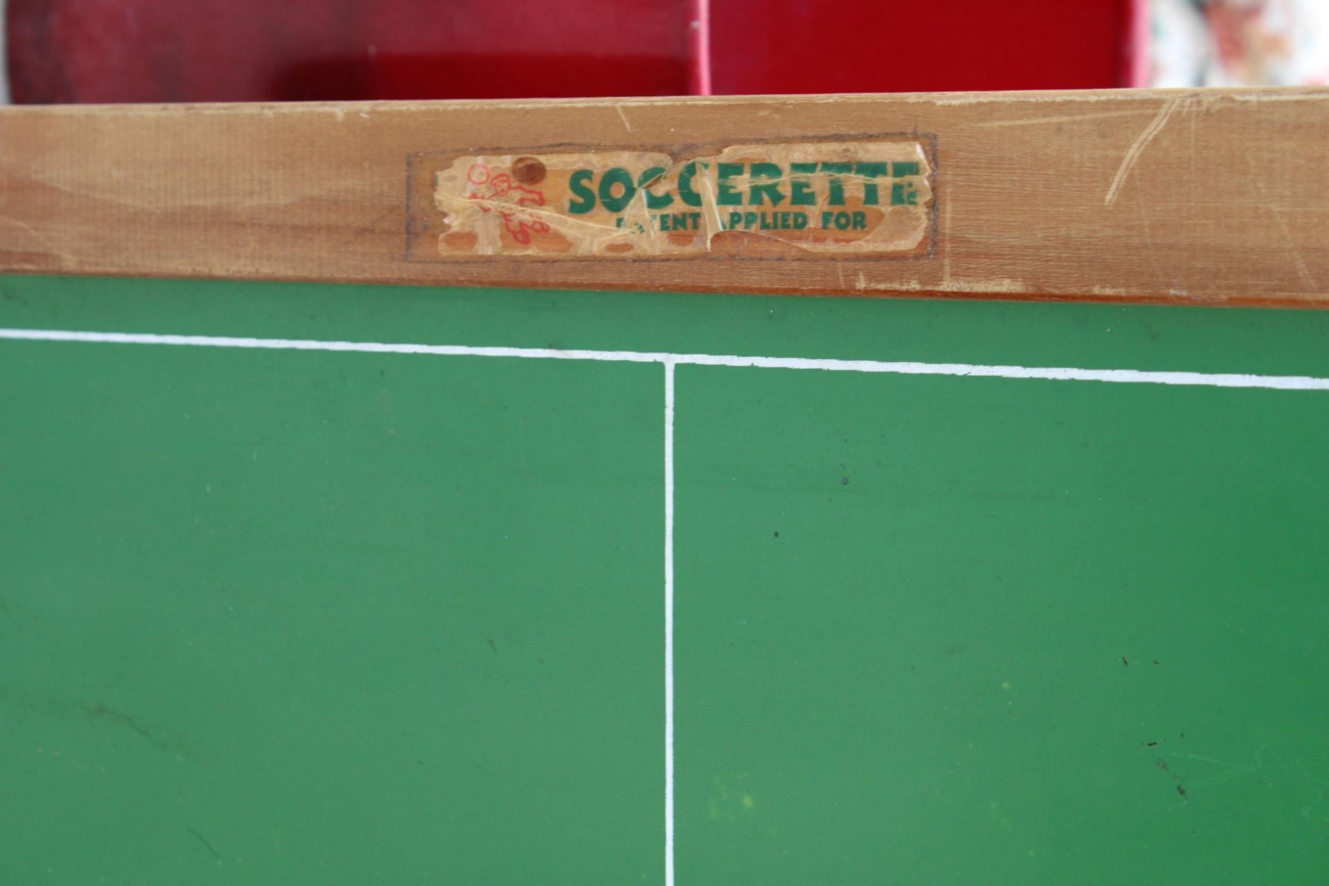 A VINTAGE BILLIARDS GAME AND A WOODEN FOOTBALL TABLE - Image 3 of 4