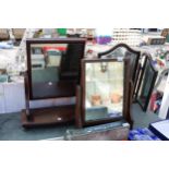 THREE VARIOUS WOODEN SWING FRAME DRESSING TABLE MIRRORS