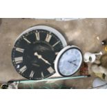 THREE VARIOUS LARGE WALL CLOCKS