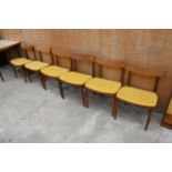 A SET OF SIX RETRO TEAK G PLAN KORFORD LARSON DINING CHAIRS