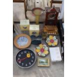 AN ASSORTMENT OF ITEMS TO INCLUDE TWO BOXED ROYAL DOULTON BRAMBLY HEDGE TREASETS, CLOCKS AND