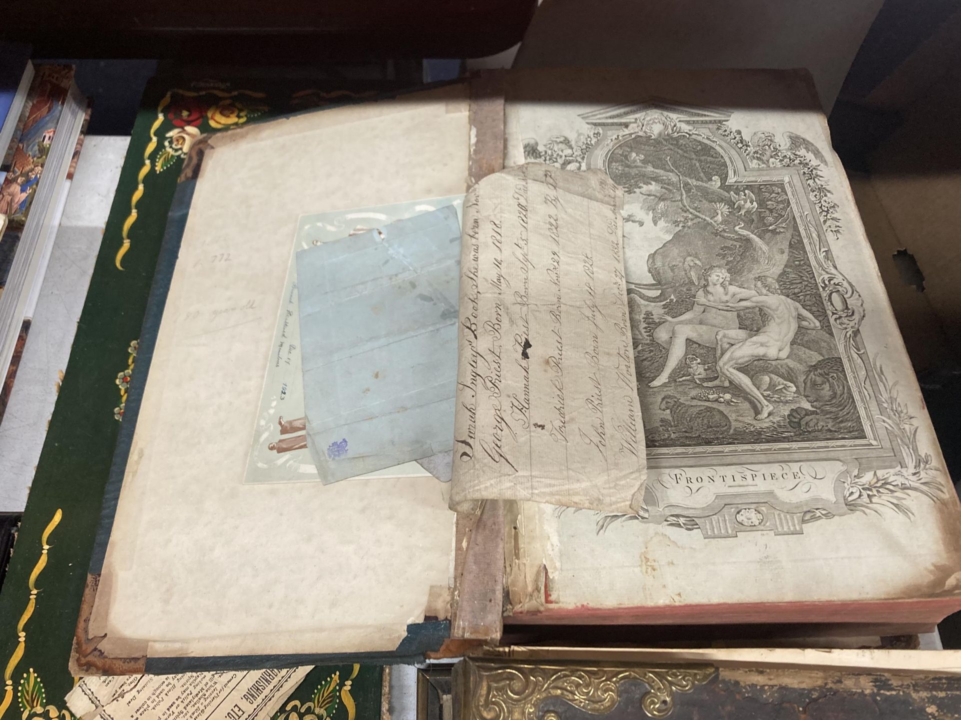 TWO EARLY HARDBACK HOLY BIBLES TO INCLUDE THE OLD AND NEW TESTHMENTS, THE SACRED TEXT OF THE OLD - Image 6 of 8