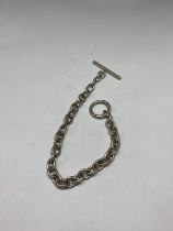 A SILVER T BAR BRACELET