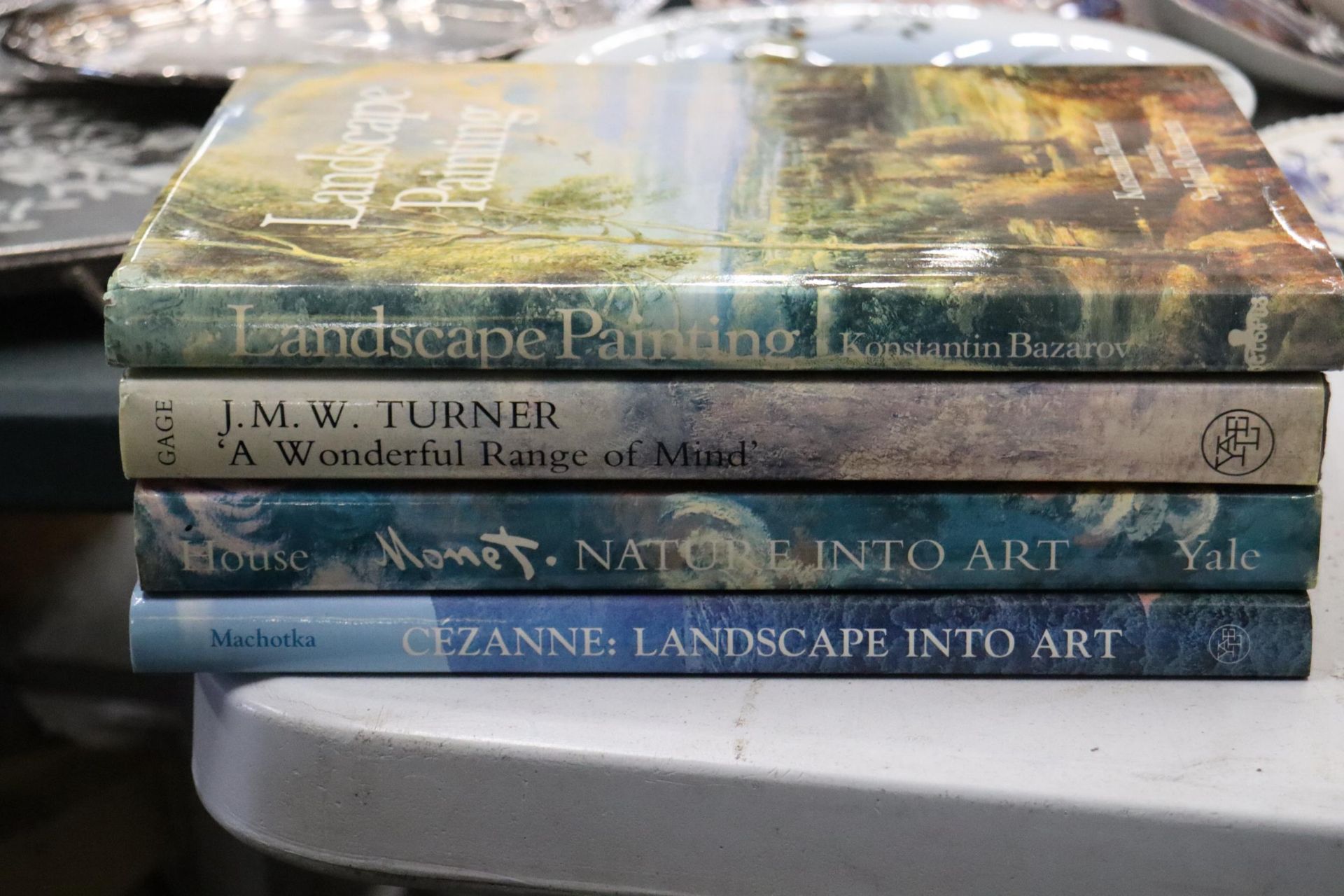 FOUR HARDBACK ART THEMED BOOKS TO INCLUDE LANDSCAPE PAINTING, J M W TURNER, MONET AND CEZANNE - Image 2 of 7