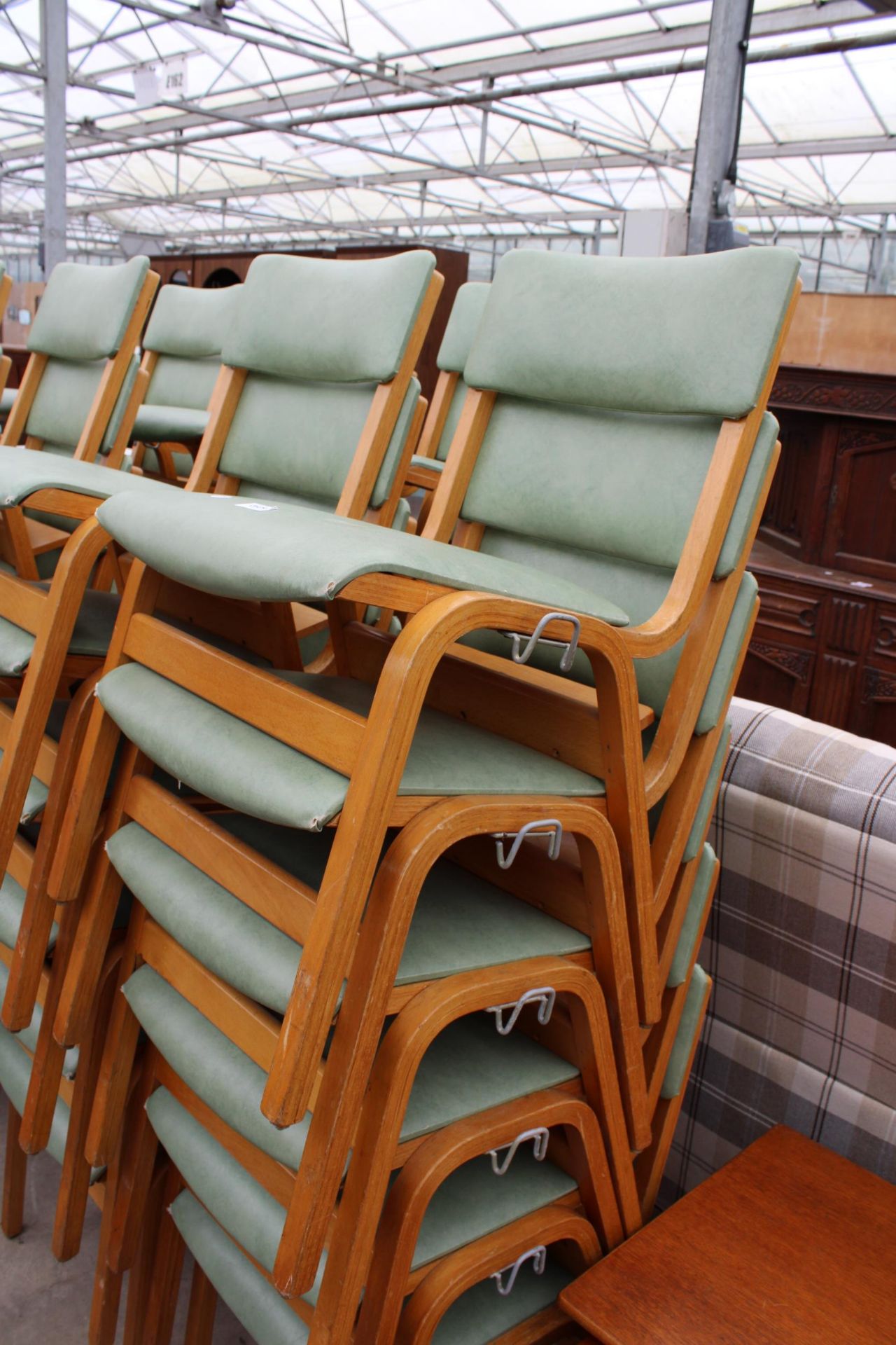 EIGHTEEN MODERN BENTWOOD STACKING CHAIRS - Image 2 of 2