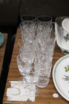 VARIOUS CUT GLASS TO INCLUDE TUMBLERS