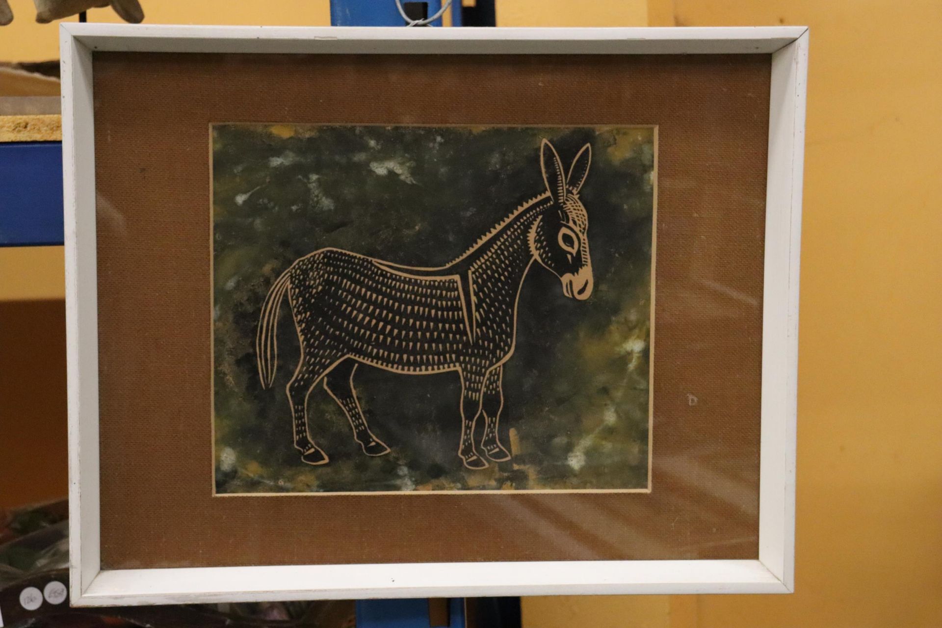TWO ABORIGINAL DESIGN PRINTS OF A BULL AND A DONKEY - Image 2 of 7
