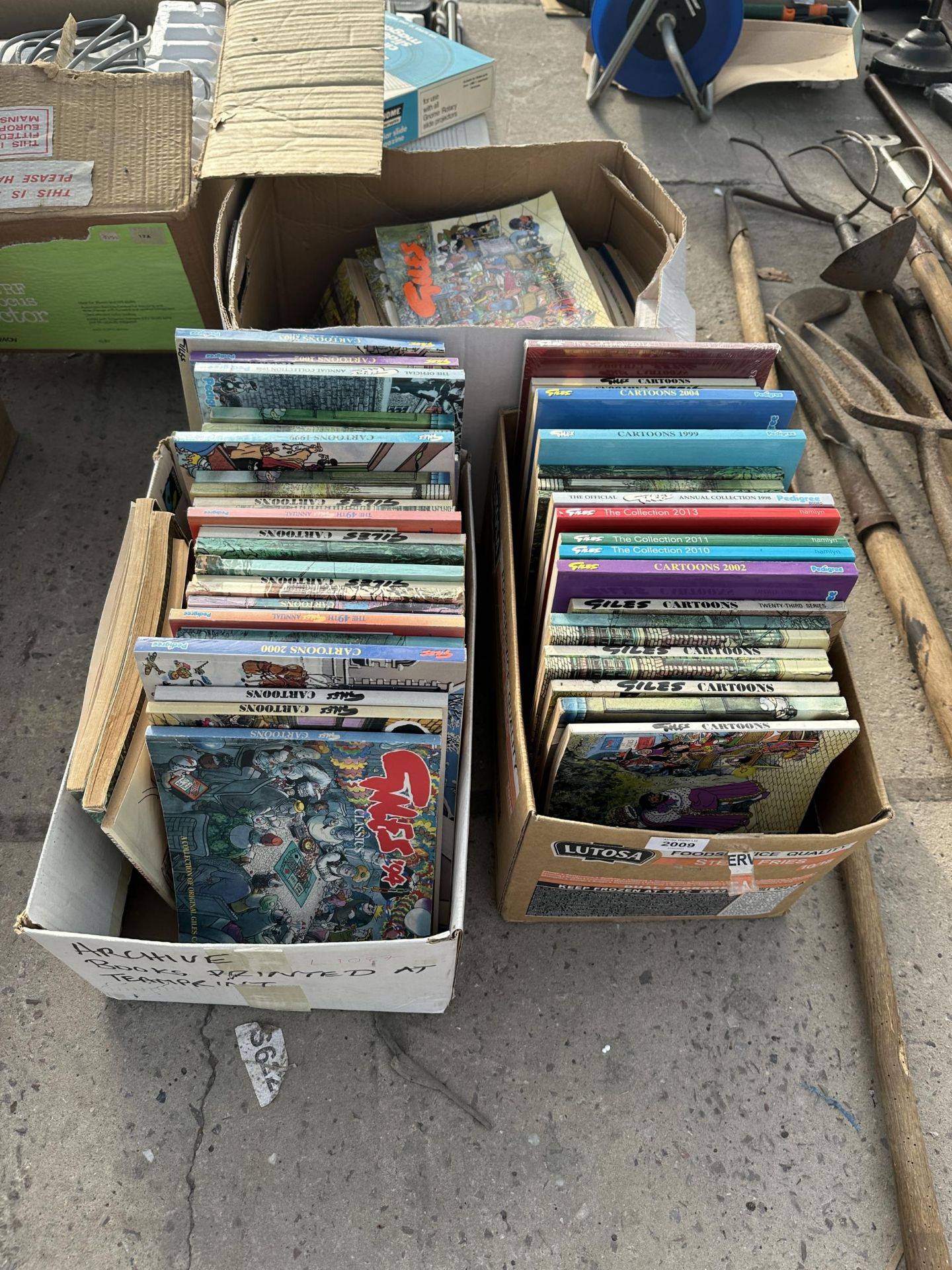 A LARGE QUANTITY OF VINTAGE AND RETRO GILES COMIC BOOKS