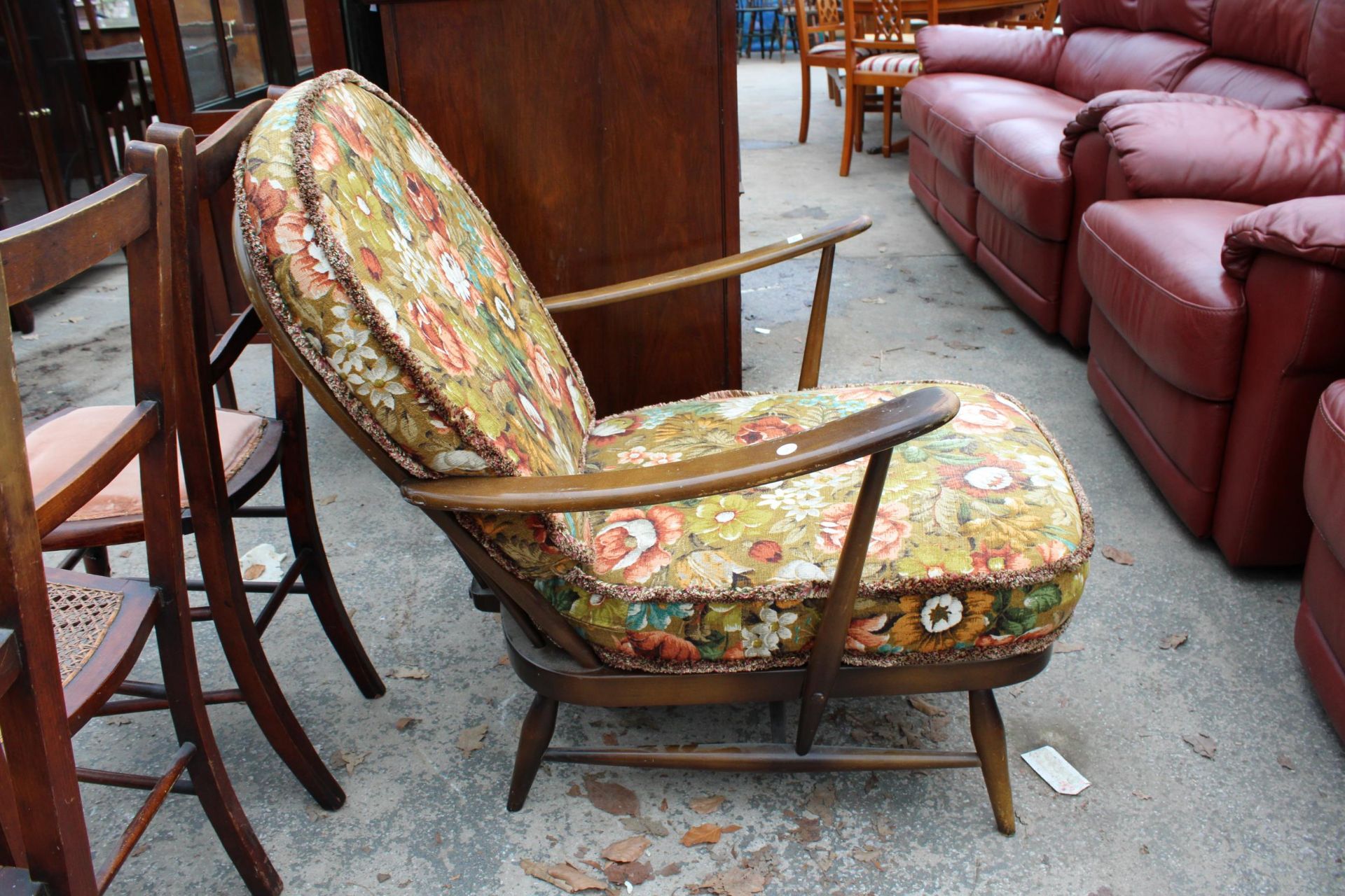 AN ERCOL BLUE LABEL FIRESIDE CHAIR - Image 2 of 2