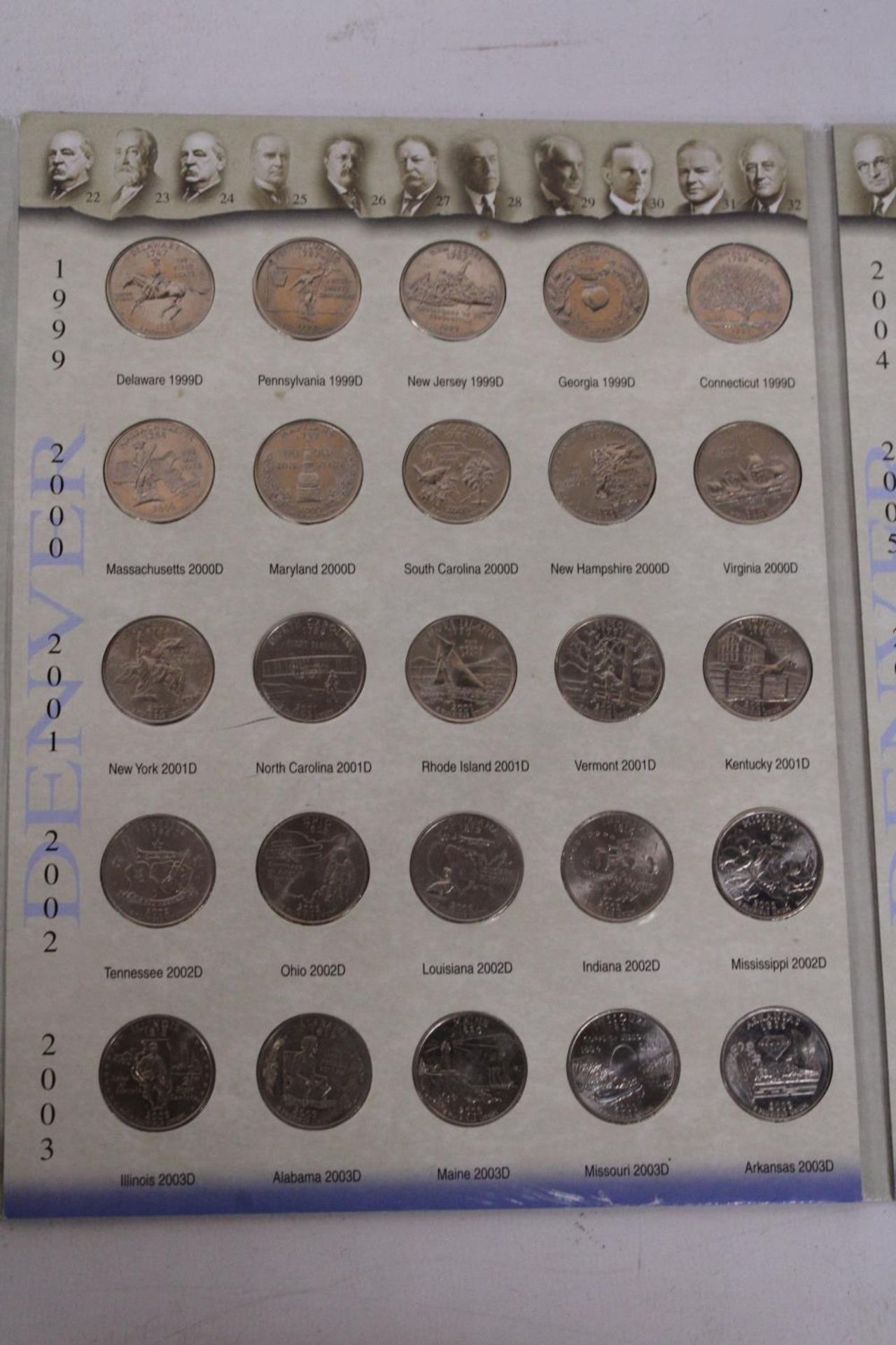 USA , STATE SERIES QUARTERS , COMPLETE 100 COIN SET , 1999-2008 , PHILADELPHIA AND DENVER MINT - Image 3 of 5