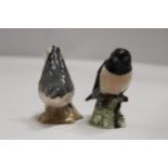 A BESWICK NUTHATCH TOGETHER WITH A BESWICK STONECHAT