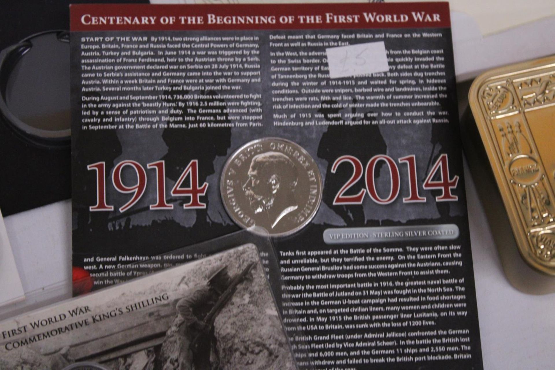 A COLLECTION OF WORLD WAR I COINS TO INCLUDE A CENTENARY OF THE BEGGINING OF THE FIRST WORLD WAR £ - Image 4 of 7