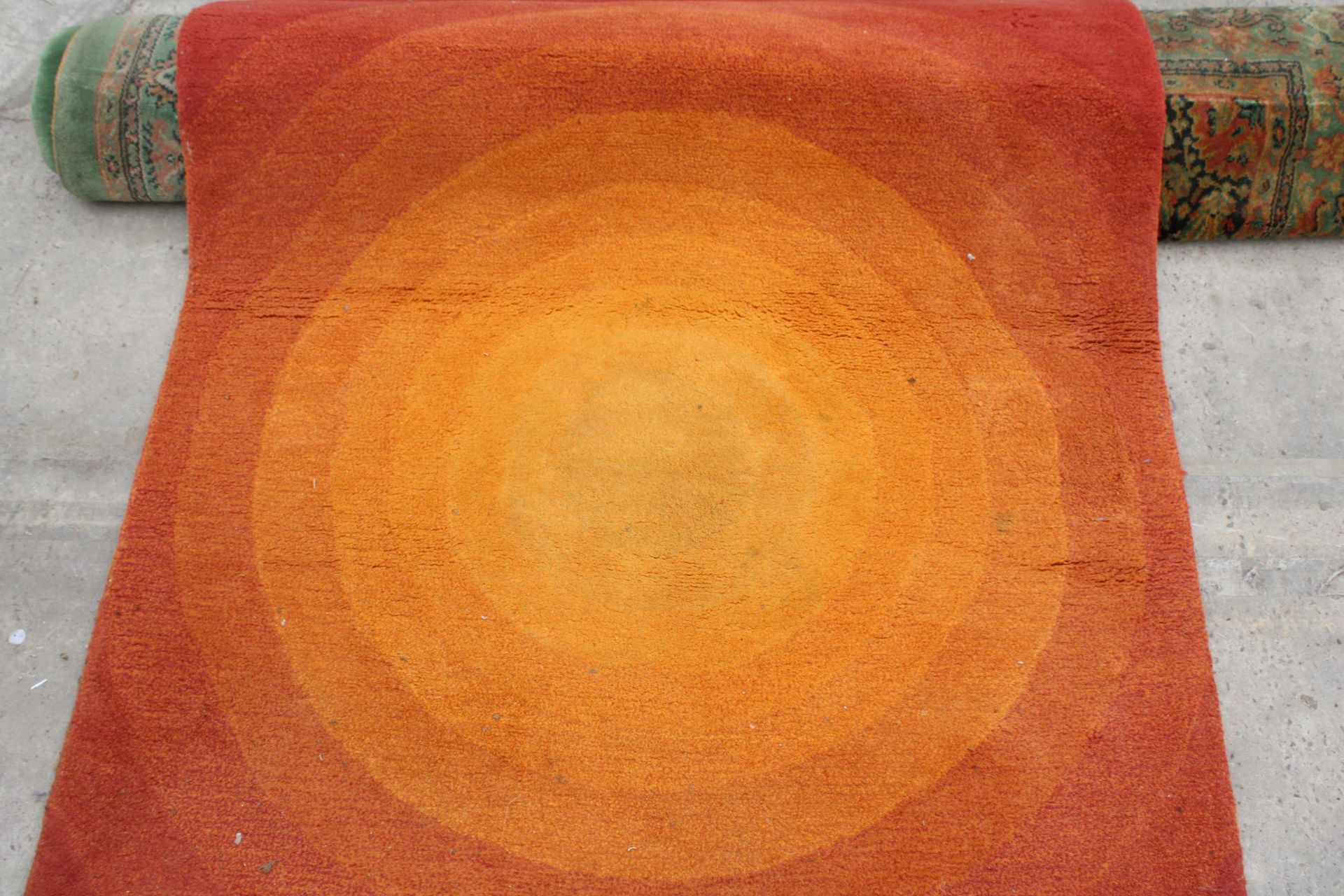 A MODERN ORANGE RUG - Image 2 of 3