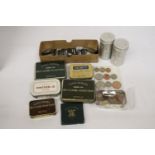 A SELECTION OF MIXED COINAGE, MAINLY UK , INCLUDING 1953 YEAR SET, TWO TUBS OF UNCIRCULATED QE11
