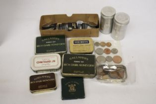 A SELECTION OF MIXED COINAGE, MAINLY UK , INCLUDING 1953 YEAR SET, TWO TUBS OF UNCIRCULATED QE11