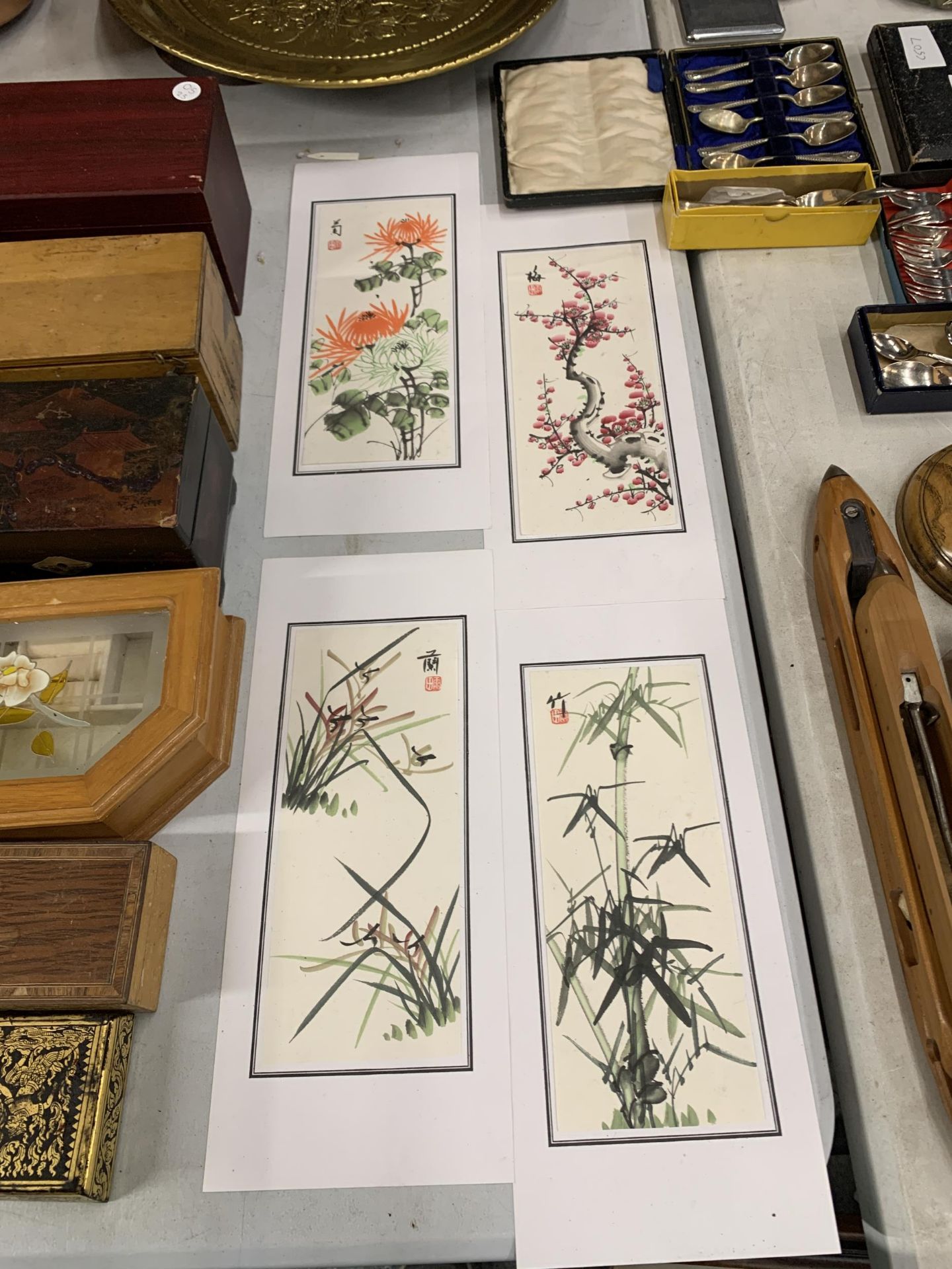 FOUR JAPANESE WATERCOLOURS