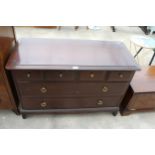 A STAG MINSTREL CHEST OF FOUR SHORT AND TWO LONG DRAWERS, 42" WIDE